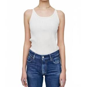 NEW MOUSSY comfort basic tank in off white